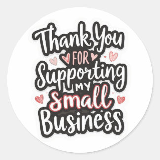 Cute thank you sticker perfect for small business