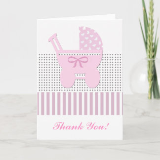 Cute Thank Your Baby Girl Design Thank You Card