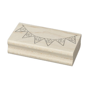 Cute Thanks Banner Rubber Art Stamp