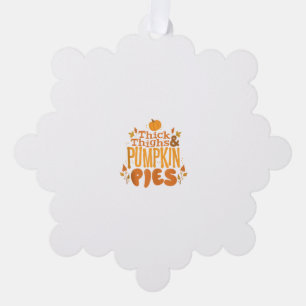 Cute Thanksgiving Autumn Thick Thighs and Pumpkin Tree Decoration Card