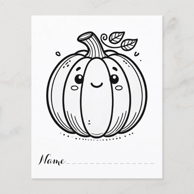 Cute Thanksgiving Colouring Pages (Front)