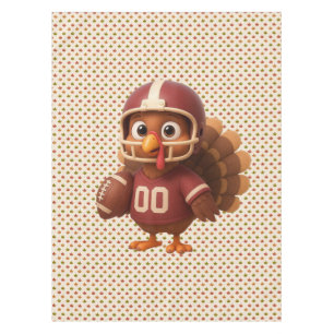 Cute Thanksgiving day football turkey Tablecloth