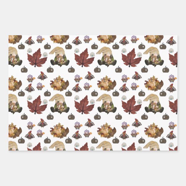 Cute Thanksgiving Decor Fall Farmhouse  Wrapping Paper Sheet (Front)