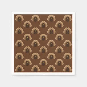 Cute Thanksgiving Fall Holiday Turkey Pattern Napkin