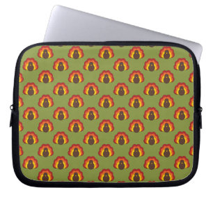 Cute Thanksgiving Fall Turkey Pattern Laptop Sleeve