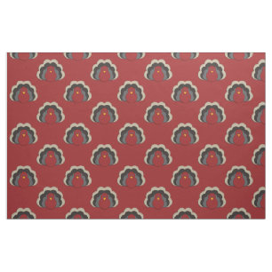 Cute Thanksgiving Fall Turkey Pattern Print Fabric