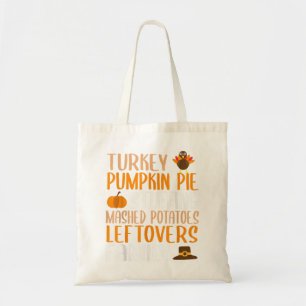 Cute Thanksgiving Family Turkey Pumpkin Pie Stuffi Tote Bag