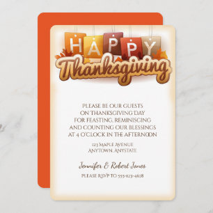 Cute Thanksgiving Invitation