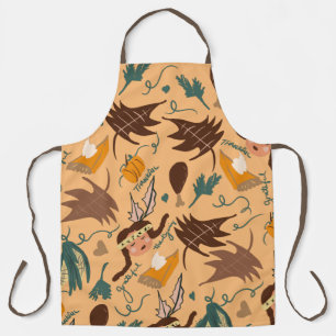 Cute Thanksgiving Pilgrim Fall Greenery Apron