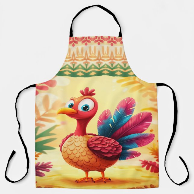 Cute Thanksgiving Turkey Apron (Front)