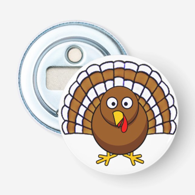 Cute Thanksgiving Turkey Bottle Opener (Front)