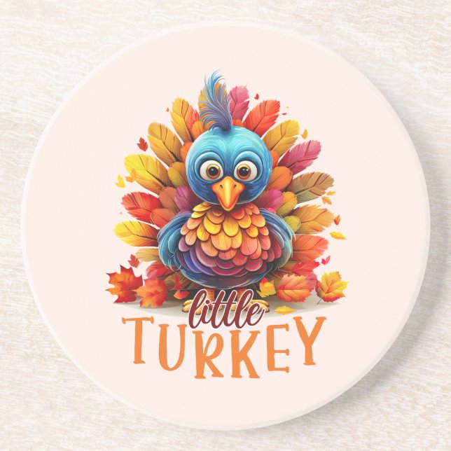 Cute Thanksgiving Turkey Coaster (Front)