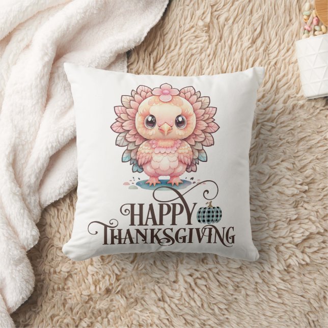 Cute Thanksgiving Turkey Cushion (Blanket)
