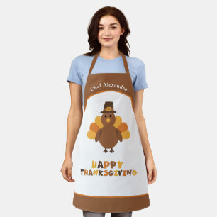Cute Thanksgiving Turkey Holiday Cooking Gift Apron