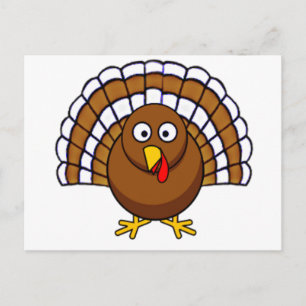 Cute Thanksgiving Turkey Holiday Postcard