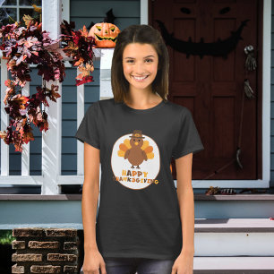 Cute Thanksgiving Turkey Holiday  T-Shirt