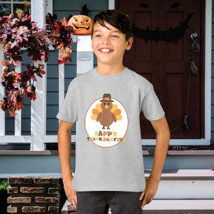 Cute Thanksgiving Turkey Holiday  T-Shirt