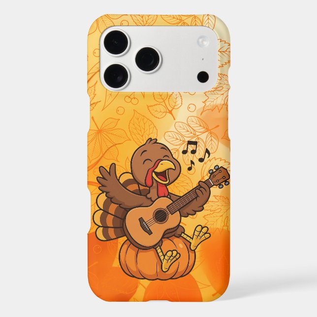 Cute Thanksgiving turkey with guitar (Back)