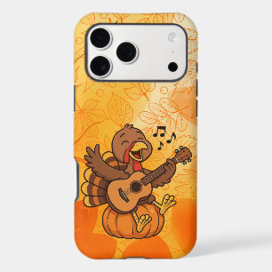 Cute Thanksgiving turkey with guitar