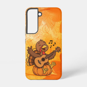 Cute Thanksgiving turkey with guitar Samsung Galaxy Case