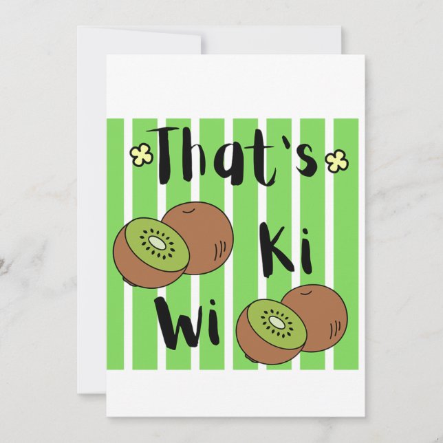 Cute That's kiwi Fruit Graphic Invitation (Front)