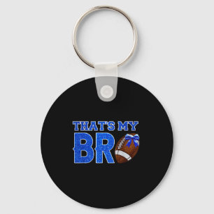 Cute That's My Bro Football Cheering Sister Blue G Key Ring