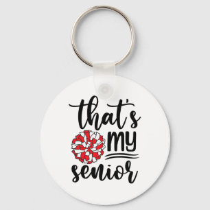 Cute That's My Senior Cheerleading Mum Dad Family  Key Ring