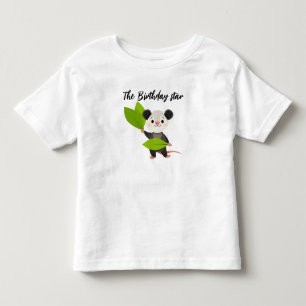 Cute The Birthday Star Woodland Opossum Birthday Toddler T-Shirt