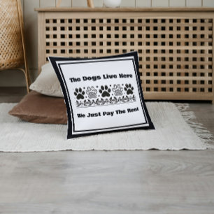 Cute The Dogs Live Here Cushion