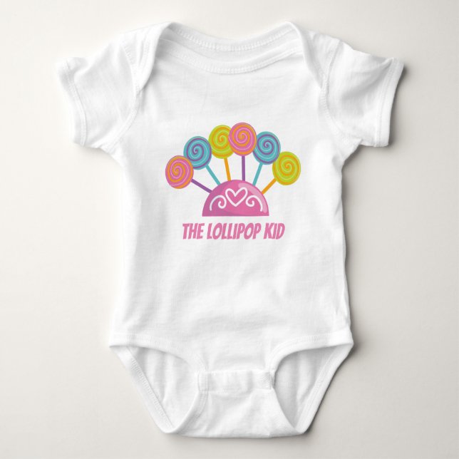 Cute the lollipop kid baby girl baby bodysuit (Front)
