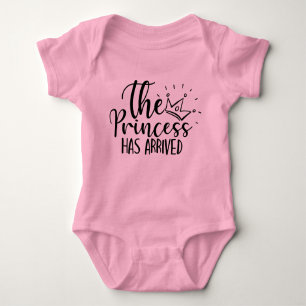 cute The Princess has arrived baby girl Baby Bodysuit