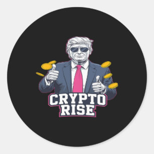 Cute The. Rise Of Bitcoin Trump To The Moon Bullru Classic Round Sticker