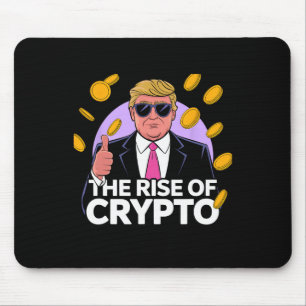 Cute The Rise Of Crypto Bitcoin Trump To The Moon Mouse Pad