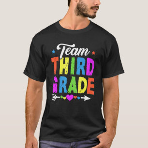 Cute Third Grade Team Teacher Student Kids Back To T-Shirt