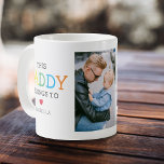 Cute 'This Daddy Belongs To' Photo Collage Coffee Mug<br><div class="desc">Cute personalized custom photo keepsake coffee mug. Featuring a modern photo collage made up of 4 (four) pictures of your choice,  and the sweet text 'This DADDY belongs to',  a cute little heart that can be changed to any color and the child name/s.</div>