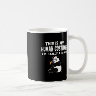 Cute This Is My Human Costume I'm Really a Panda H Coffee Mug