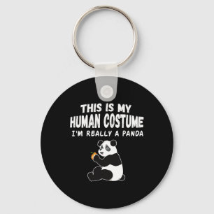 Cute This Is My Human Costume I'm Really A Panda H Key Ring