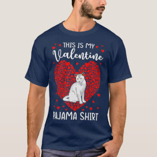 Cute This Is My Valentine Pajama Cat Kitten Cat Lo T-Shirt