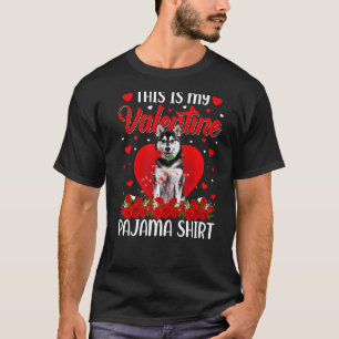 Cute This Is My Valentine's Day Siberian Husky Dog T-Shirt