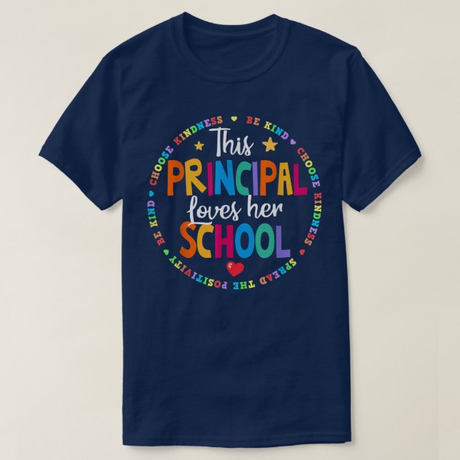 Cute This Principal Loves Her School Head Teacher  T-Shirt (Design Front)