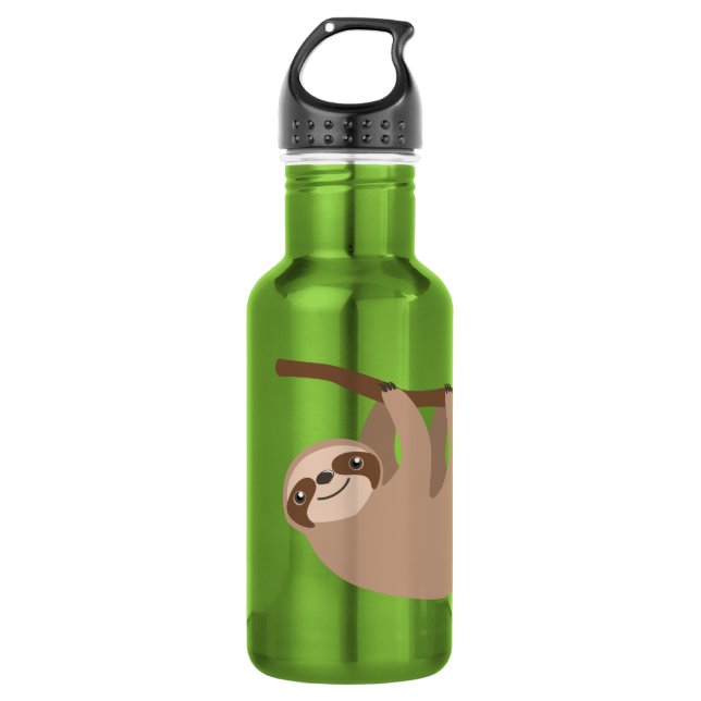 Cute Three-Toed Sloth 532 Ml Water Bottle (Front)