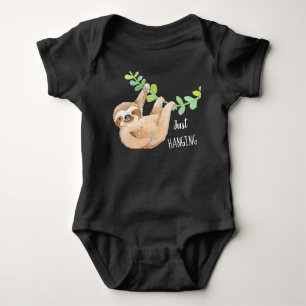 Cute Three Toed Sloth Custom Baby Jumper Bodysuit
