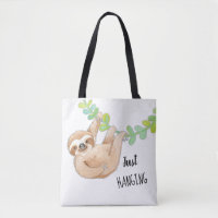 Cute Three Toed Sloth Just Hanging Bag