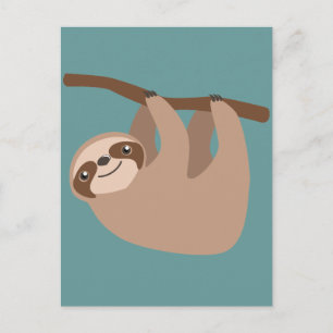 Cute Three-Toed Sloth Postcard