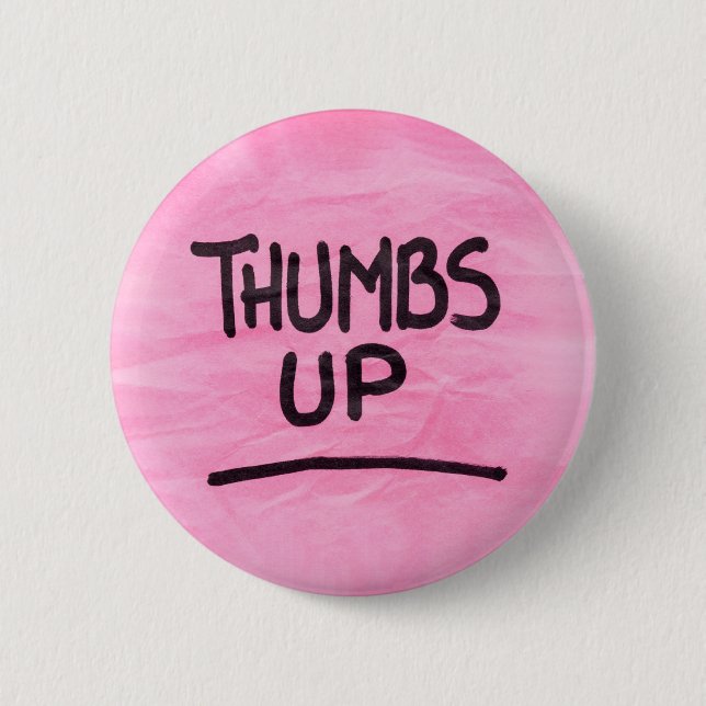 Cute Thumbs Up Graphics Cool Thumbs Up Image 6 Cm Round Badge (Front)