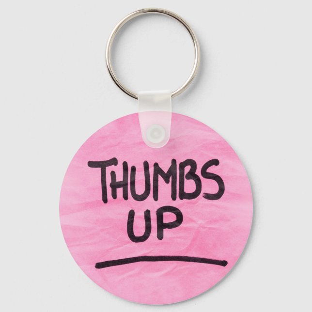 Cute Thumbs Up Graphics Cool Thumbs Up Image Key Ring (Front)