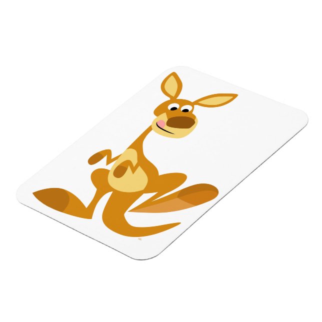 Cute Thumping Cartoon Kangaroo Flexible Magnet (Left Side)