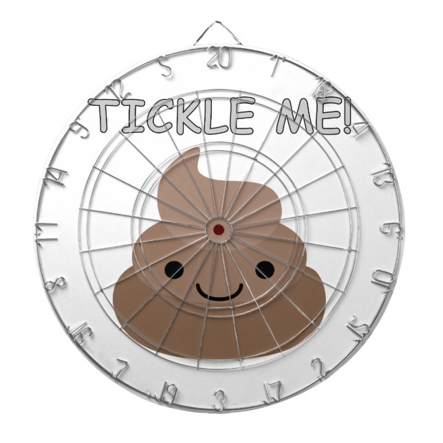 Cute Tickle Me Poop Emoji Dartboard (Front)