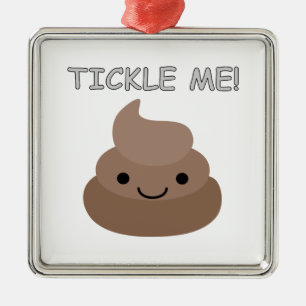 Cute Tickle Me Poop Emoji Metal Tree Decoration