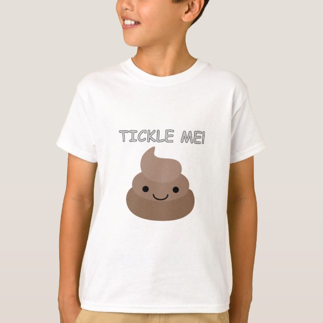 Cute Tickle Me Poop Emoji T-Shirt (Front)